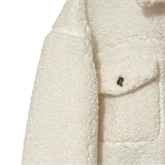 32 Degrees Heat Cozy Fleece Shirt Jacket Women’s M/L Cream Soft Oversized NWT - Picture 8 of 11